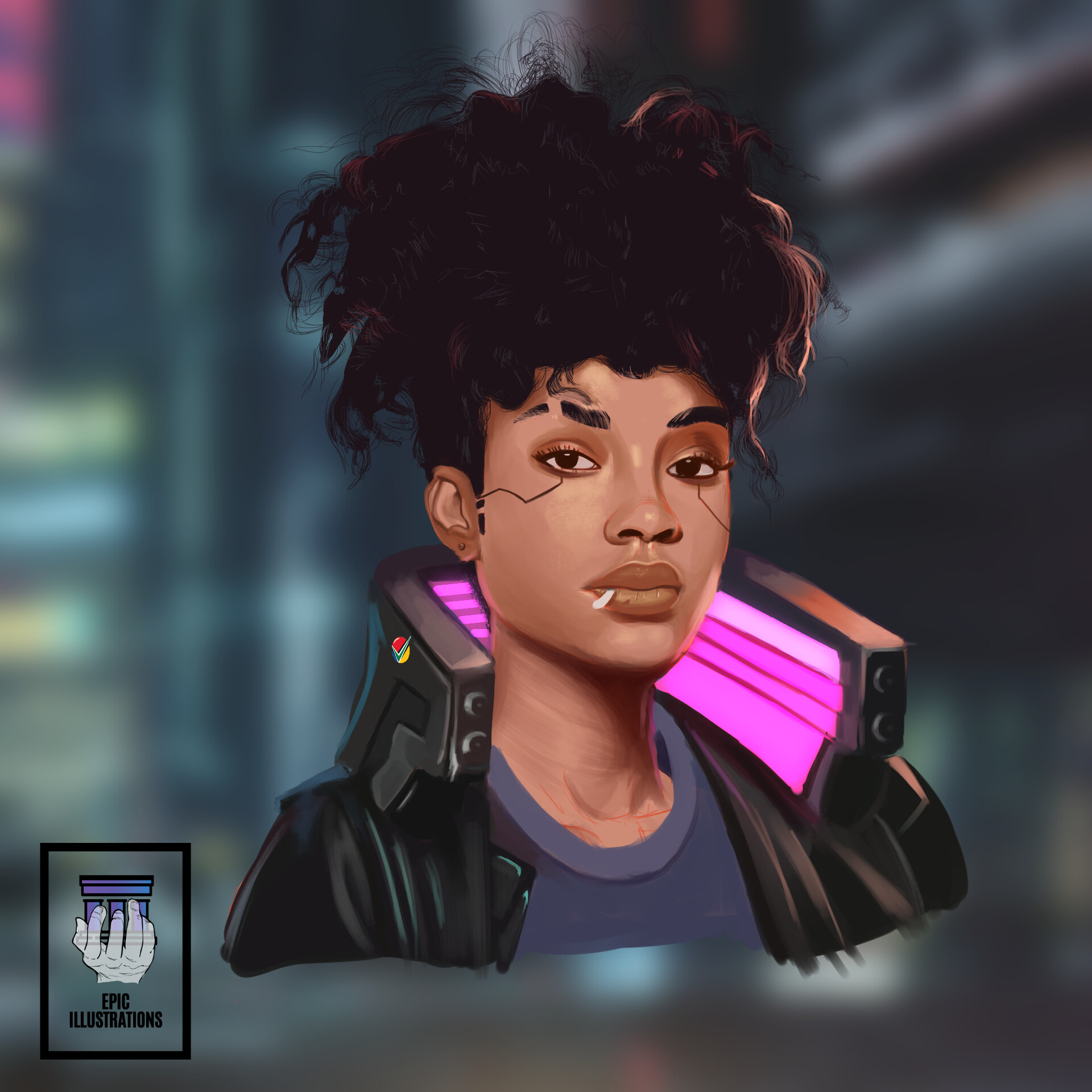 ArtStation   Cyberpunk Girl, Concept Art