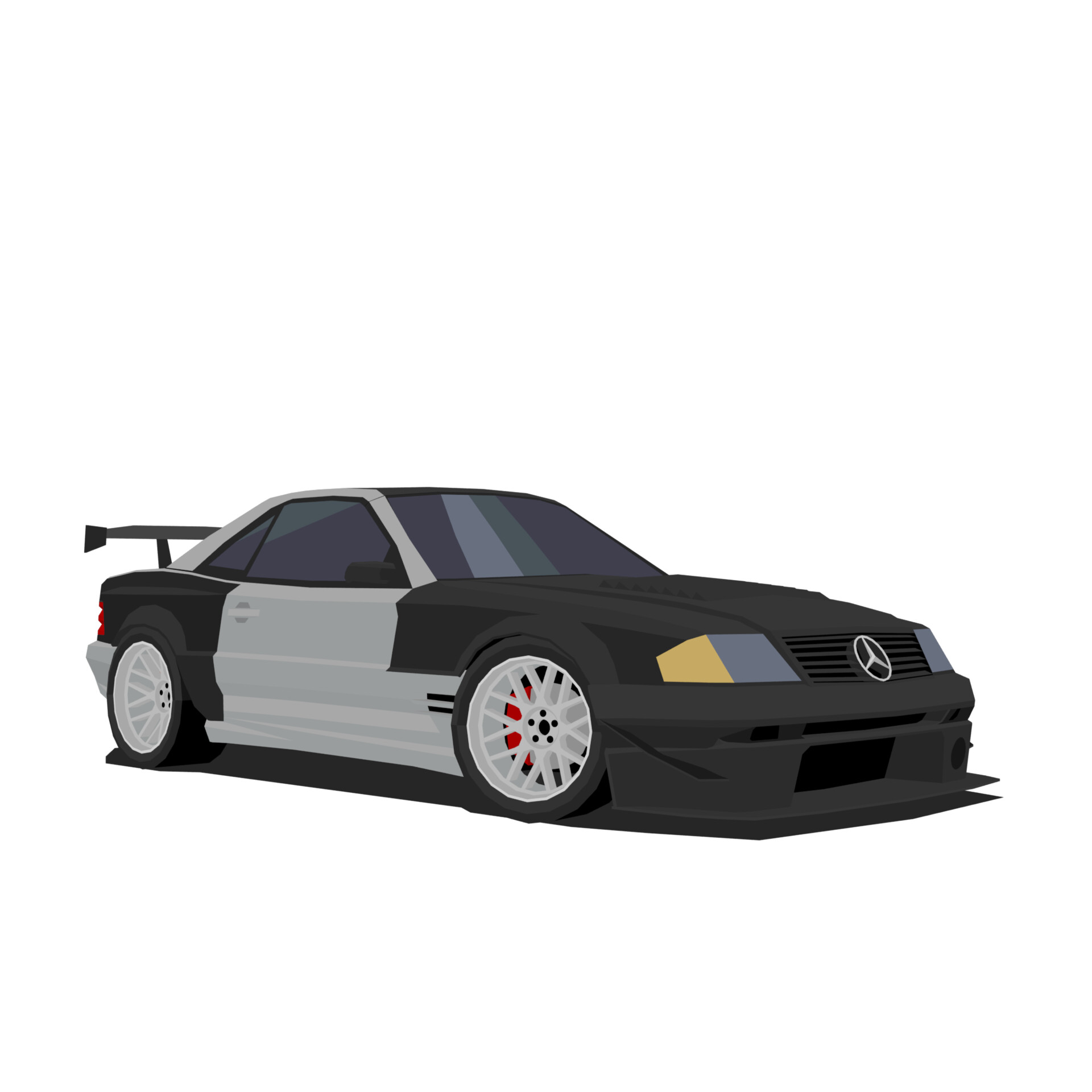 Artstation Mercedes Benz 500 Sl Wangan Nikolay Stefanov