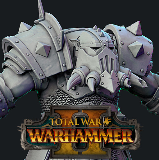 ArtStation - Total War: WARHAMMER II - Black Orc Big Boss (High Poly)