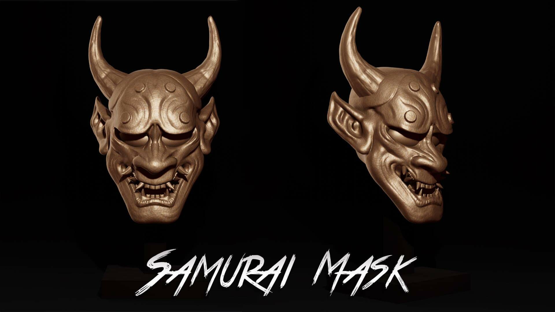 ArtStation - Samurai Demon Mask