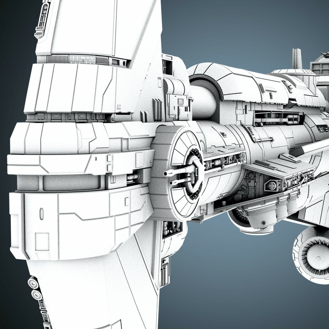 ArtStation Hammerhead Corvette (Work in Progress)