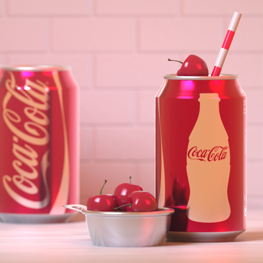 Coca-Cola cans composition