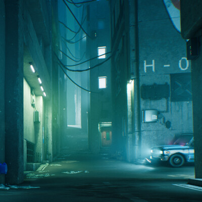 ArtStation - UE4 Level Art & Lighting Practice - Alley