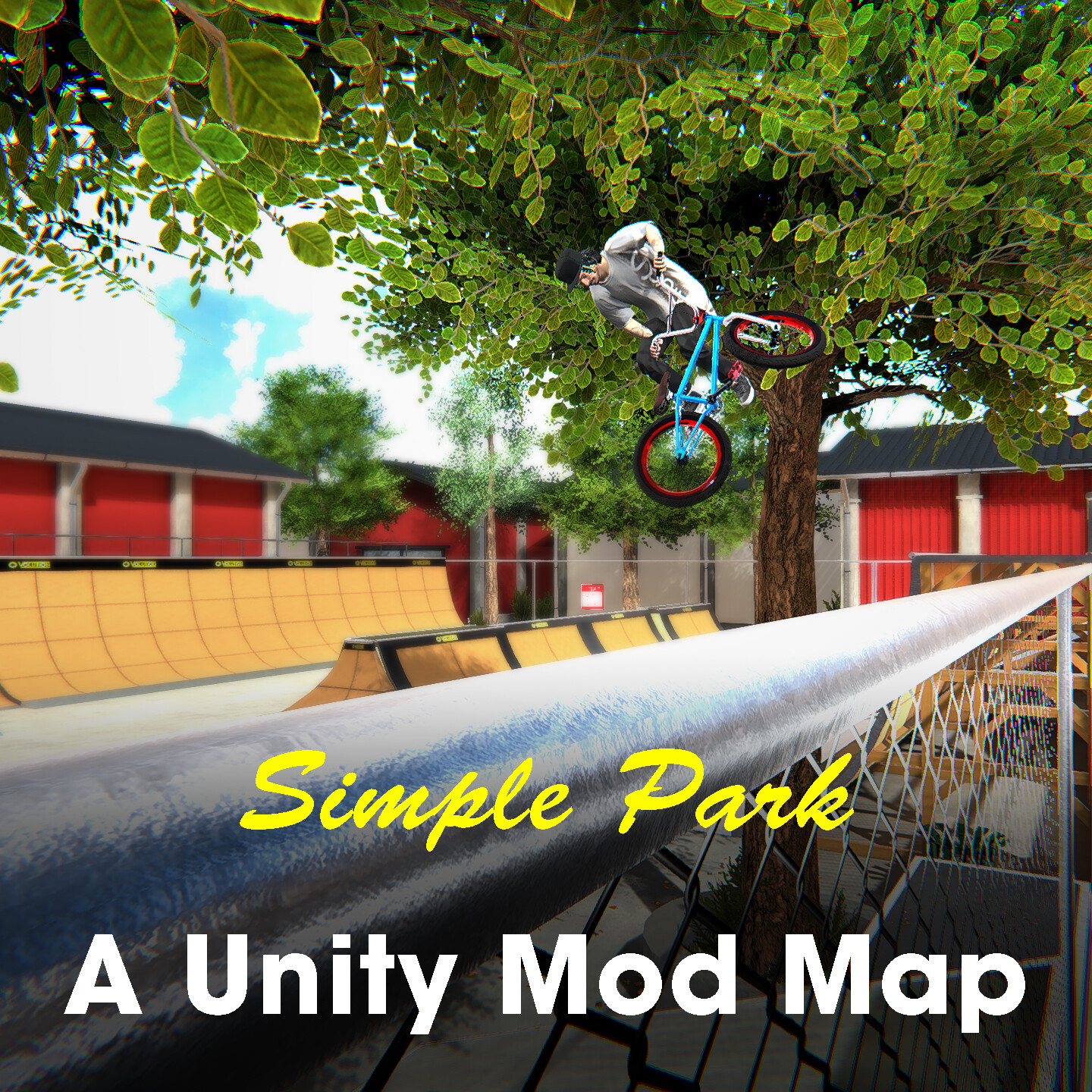 Messy Autonomous Chalk ArtStation - Simple Park : A Unity mod map for BMX Street Pipe