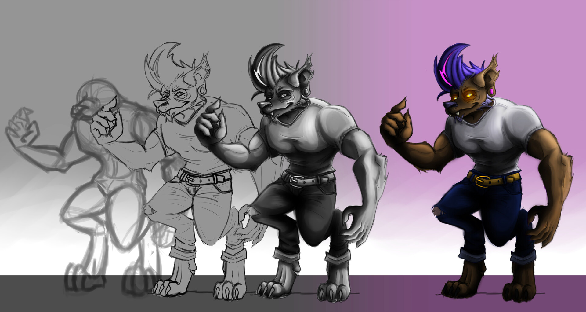 ArtStation Greaser Werewolf