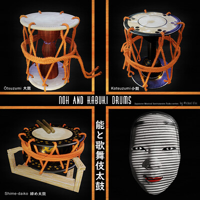 Michael klee noh and kabuki drums taiko by michael klee