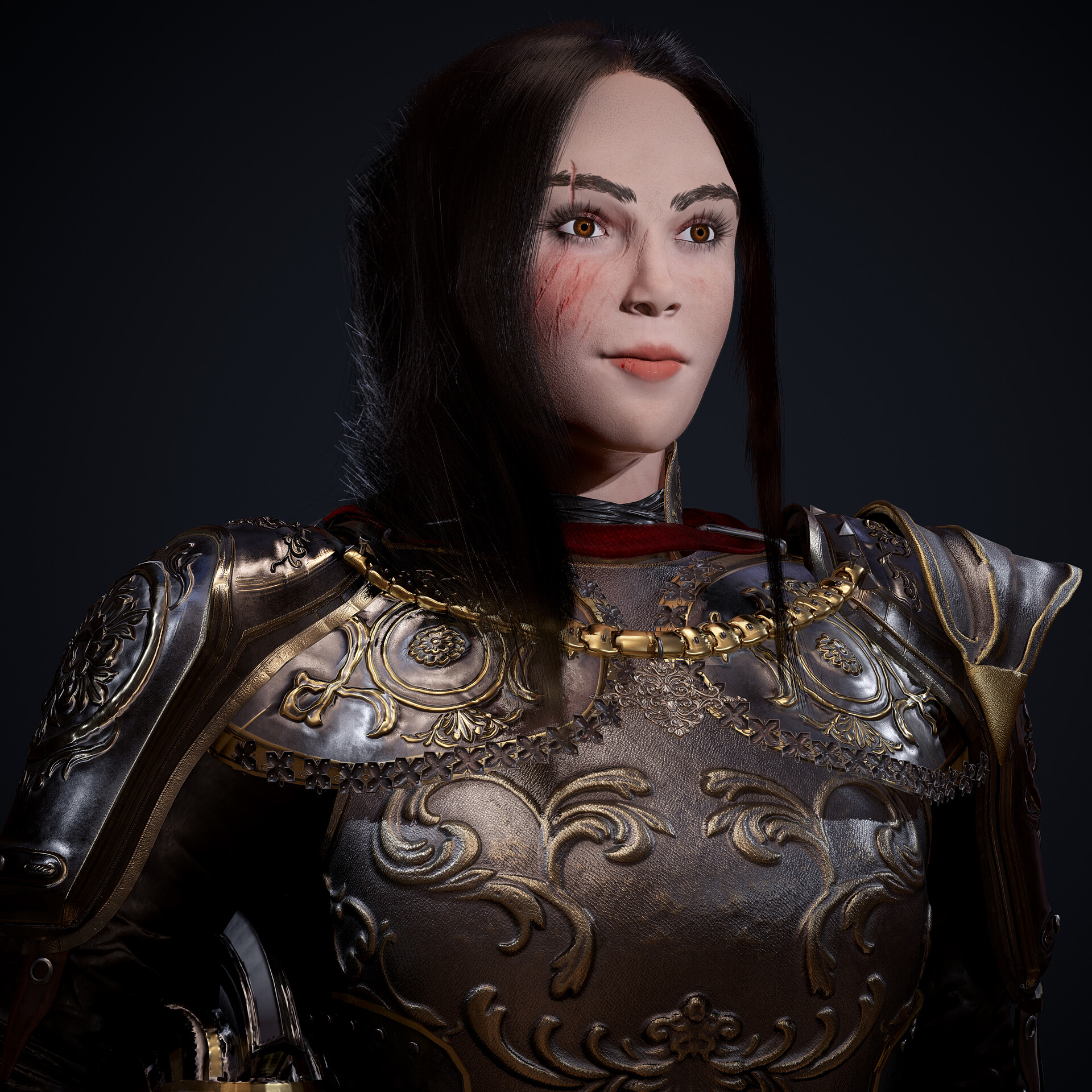 Artstation Knightess Realtime 3d Character