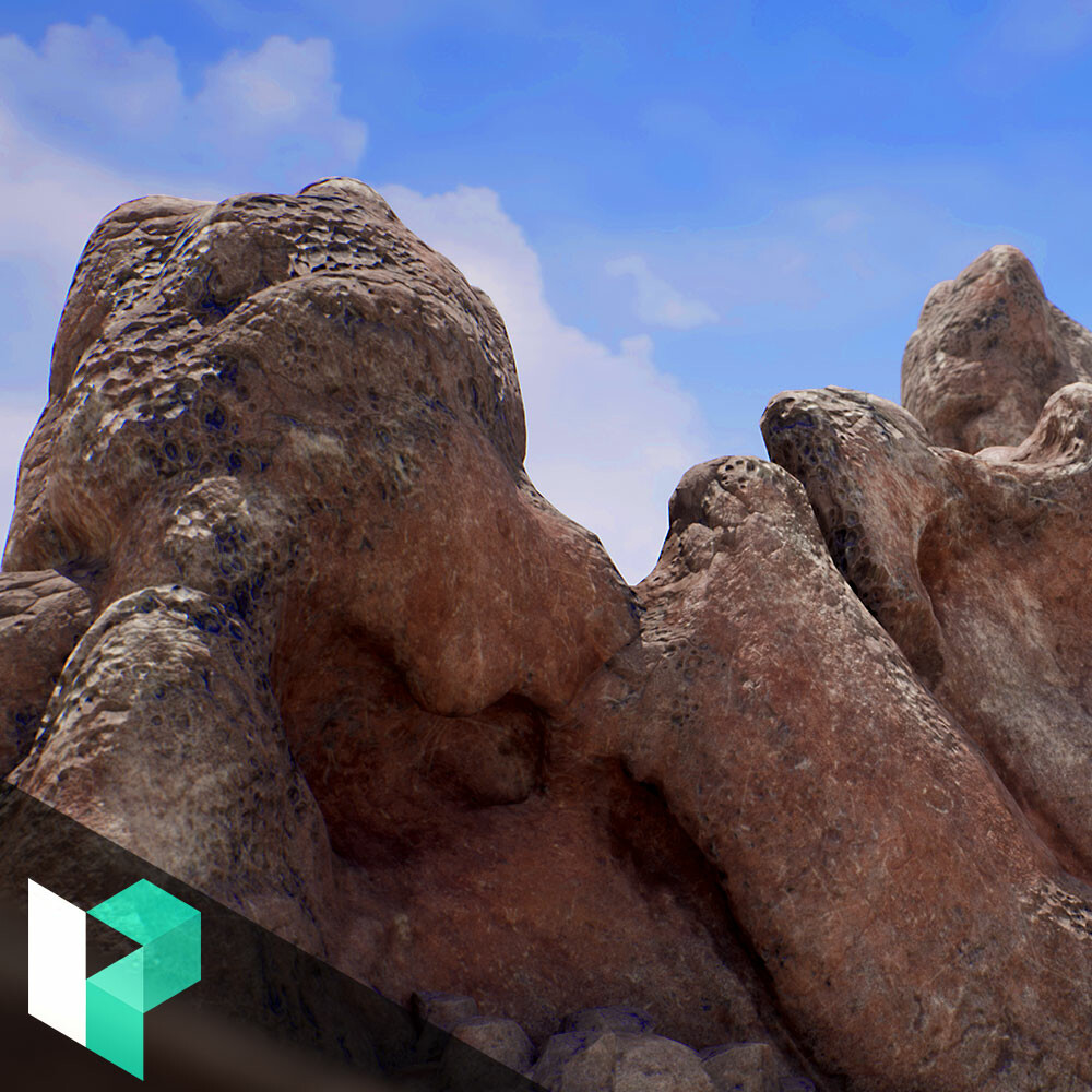 LevelUp Digital - Modeling, Texturing, and Shading Volcanic Rocks for Unreal 