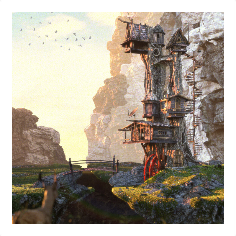 ArtStation - Pixar Renderman Woodville Art Challenge