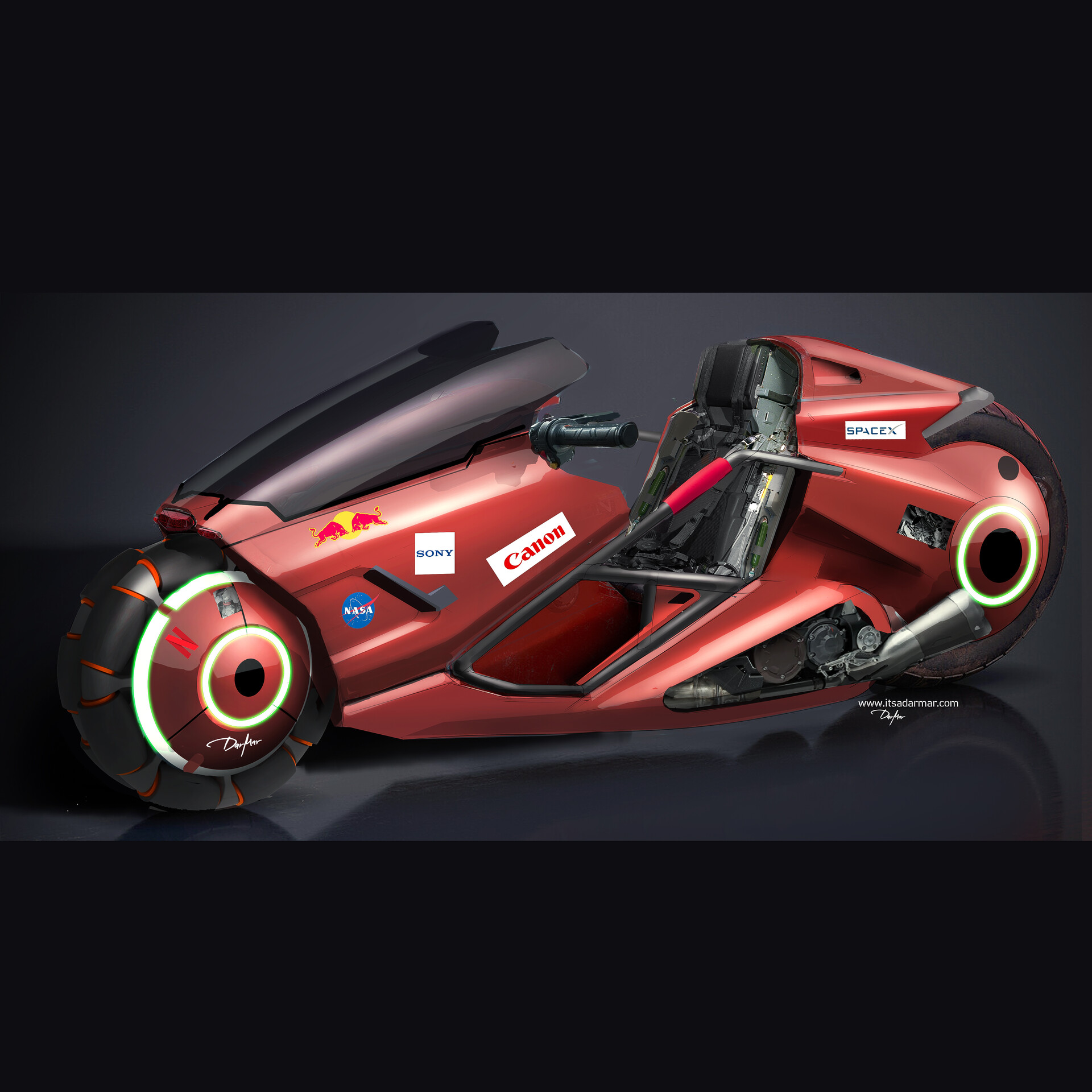 Artstation - Akira Motorbike By Darmar