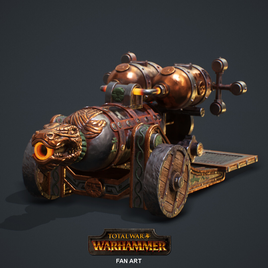 ArtStation - Totalwar Warhammer-Dwarf Flame Cannon (FAN ART)