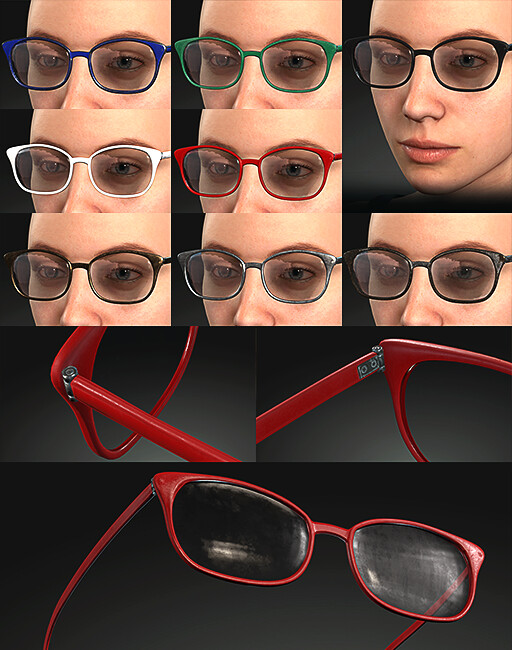 ArtStation Glasses BigRim Plastic and Metal