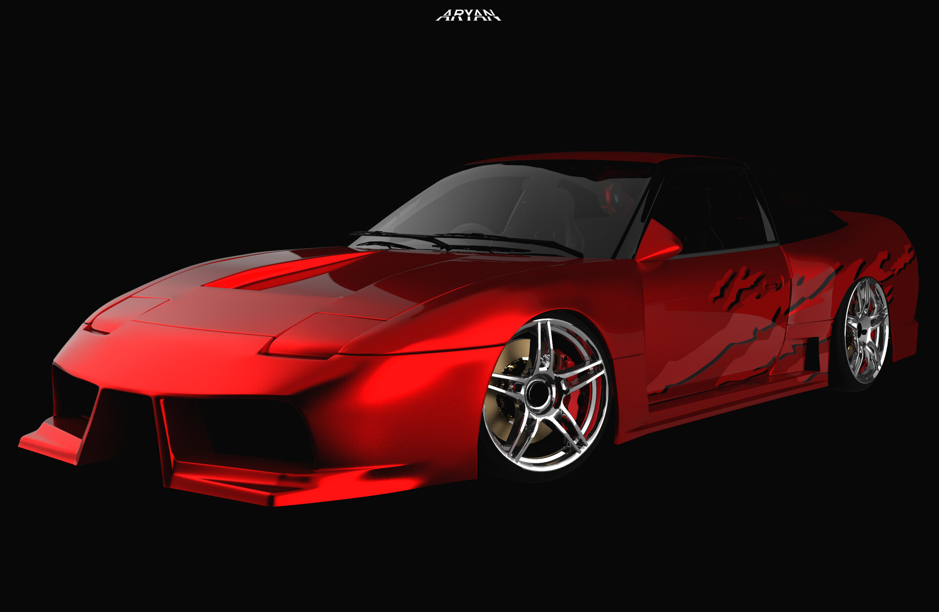 ArtStation - Ferrari Inspired Nissan Silvia 180-sx (Rps13)