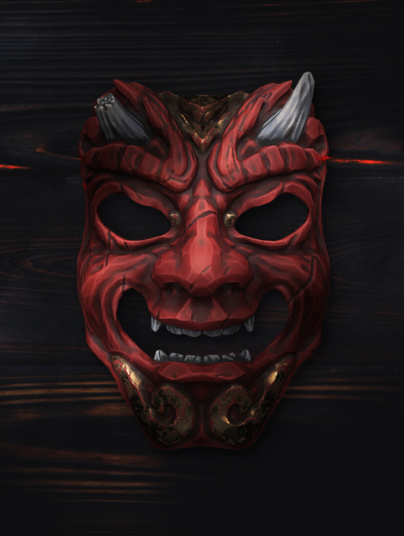 ArtStation - Old samurai mask