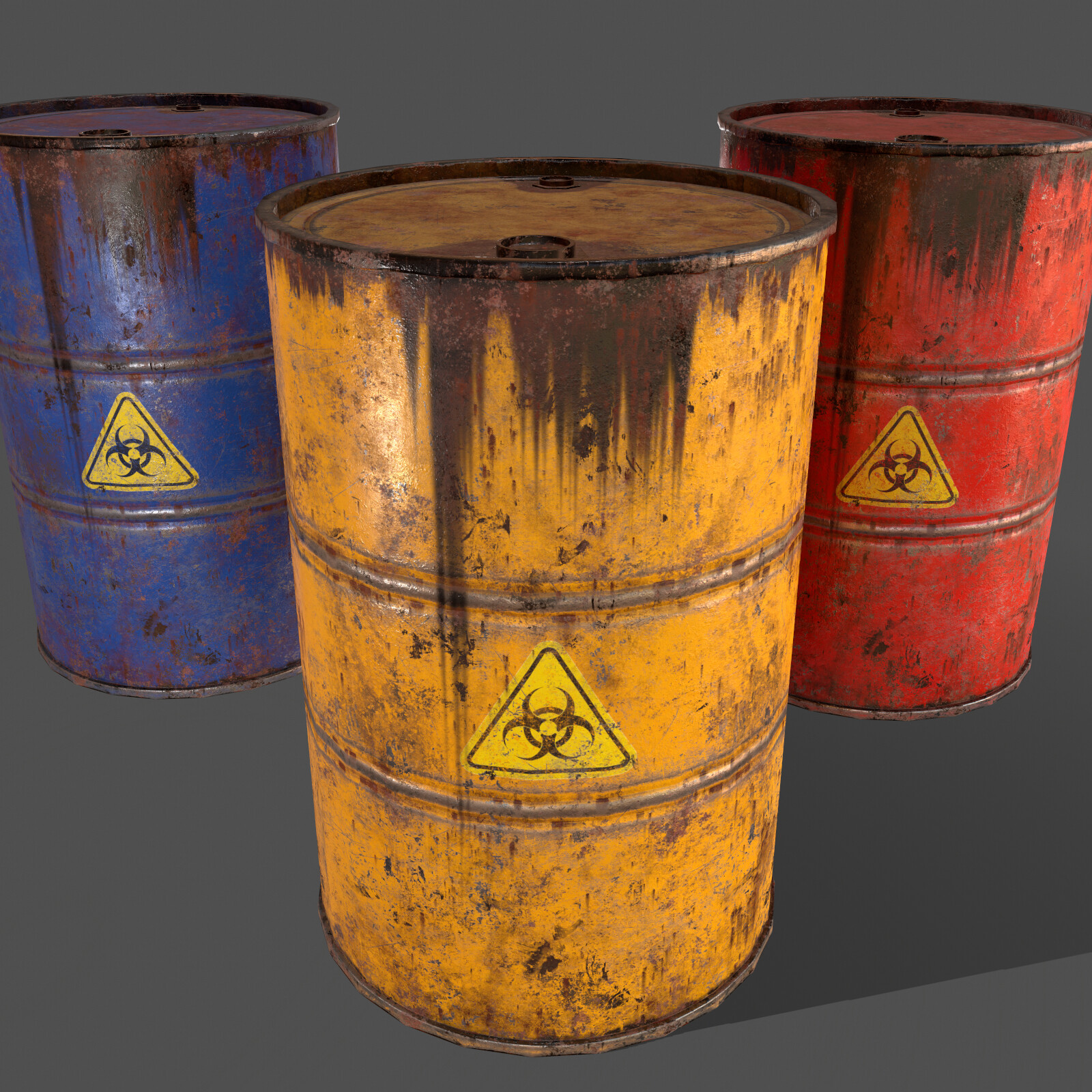 Suresh Maya - PBR Oil Drum Barrel A3 - Biohazard Toxic waste