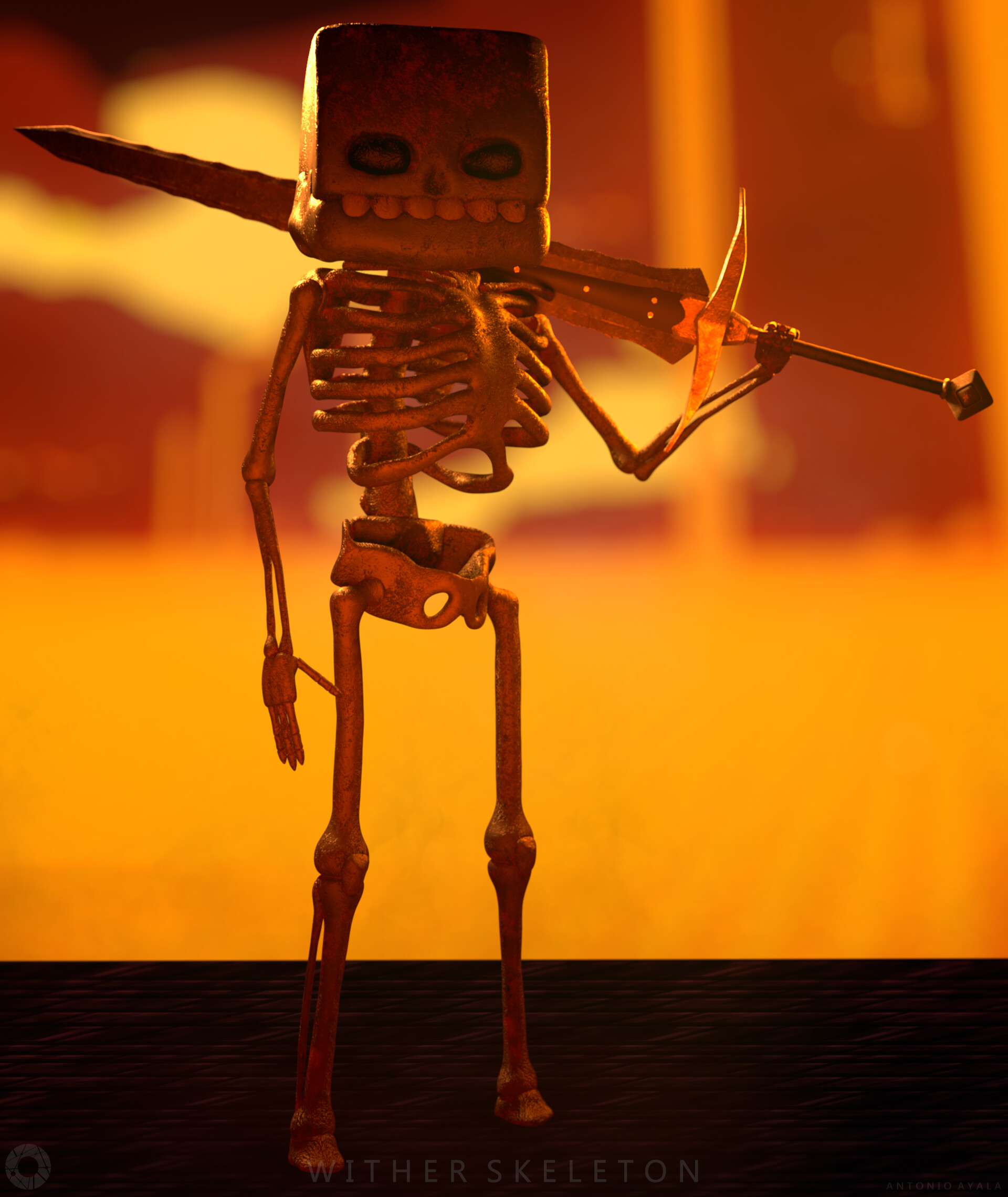 realistic minecraft skeleton
