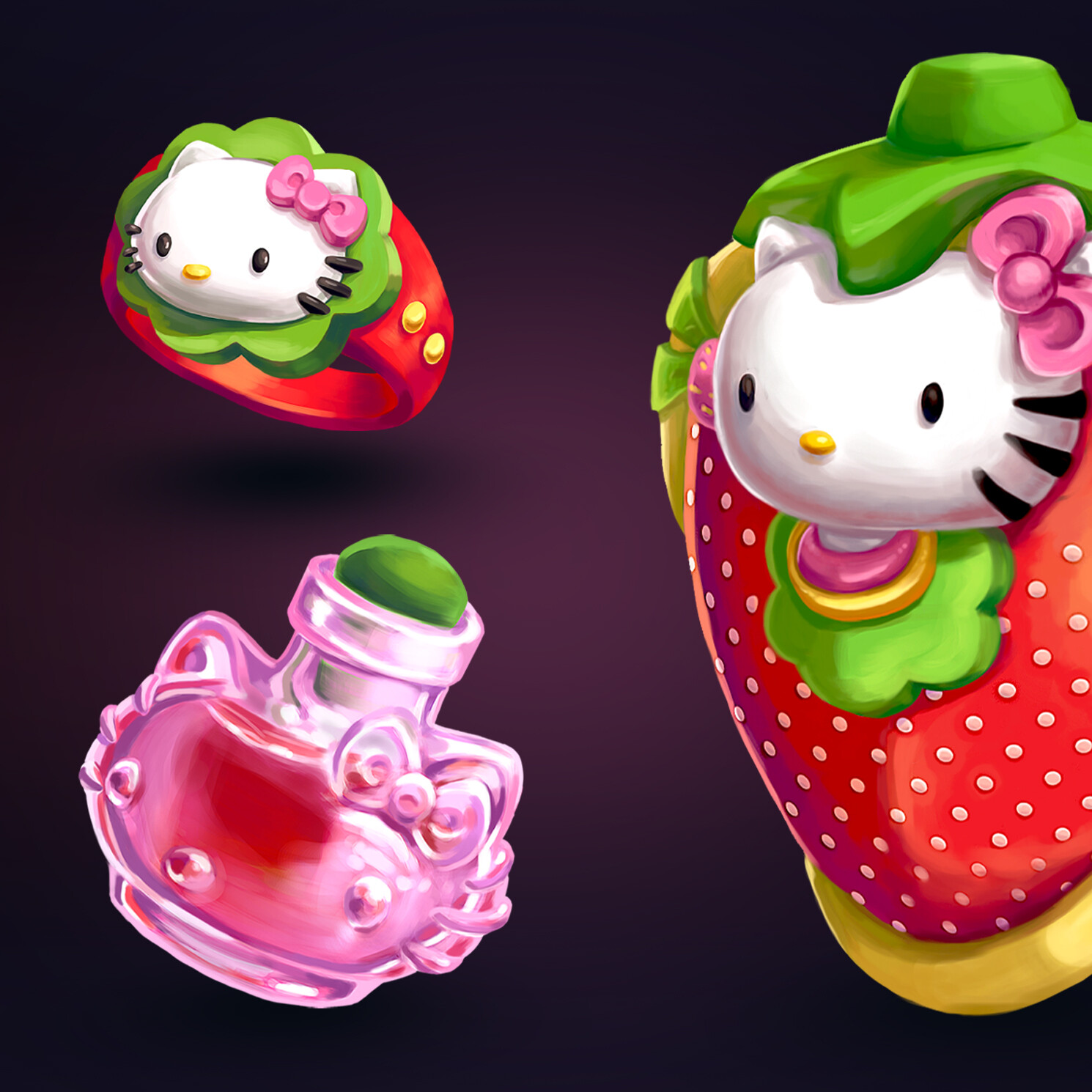 Artstation Hello Kitty Props Fanart 3496