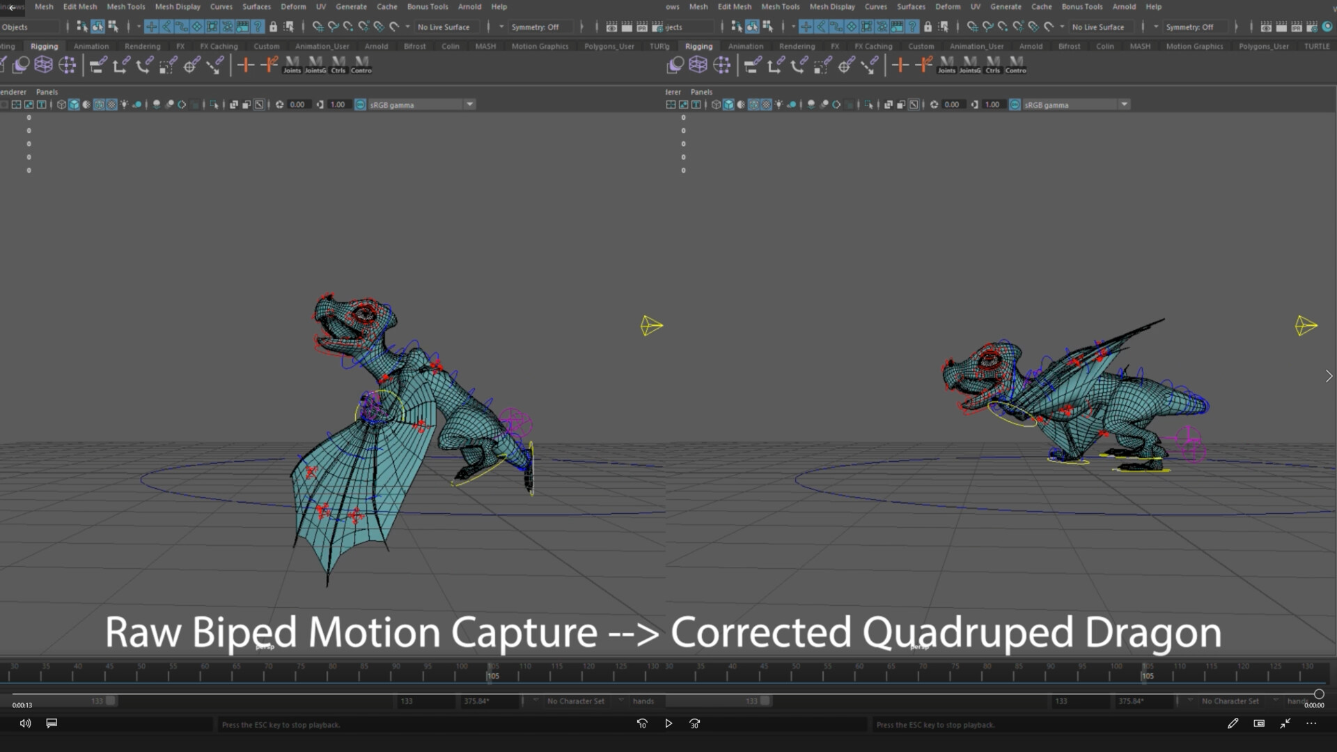 ArtStation Biped to Quadruped Motion Capture Pipeline (Summer 2020)