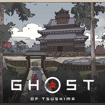 ArtStation Ghost of Tsushima Castle Kaneda