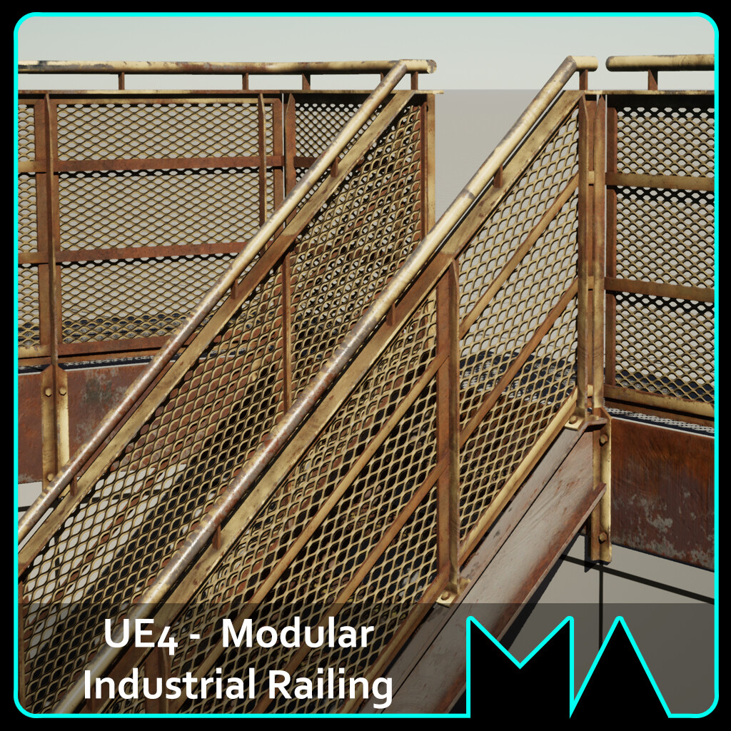 ArtStation - Modular Industrial Railing