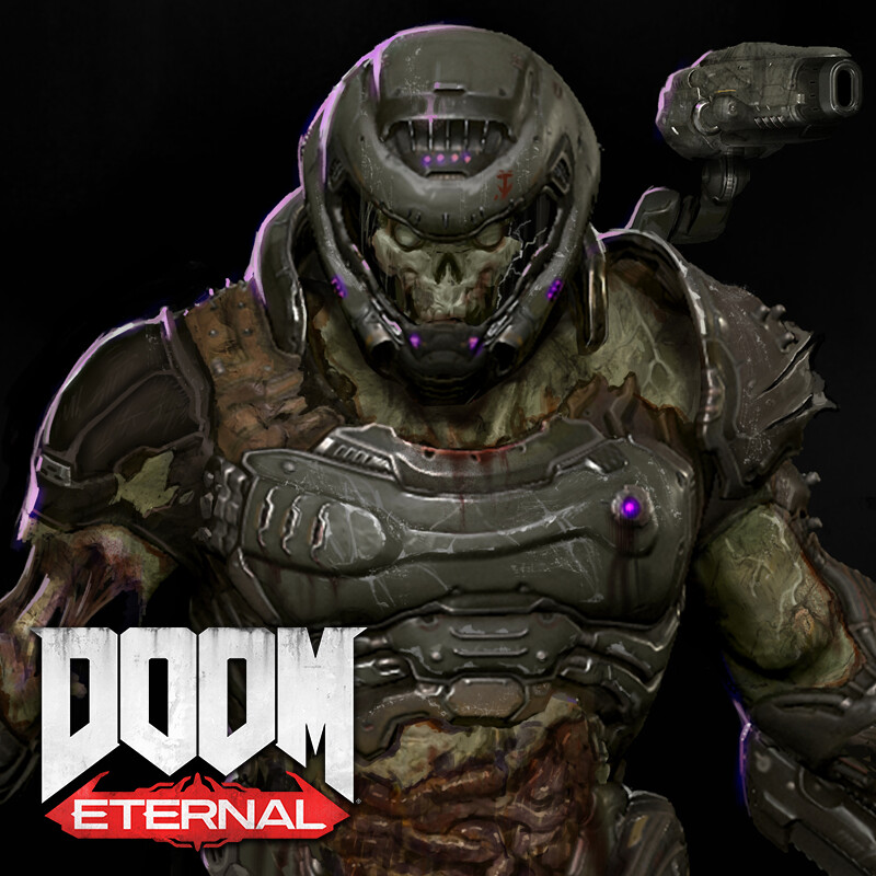 Artstation Doom Eternal Zombie Slayer Skin