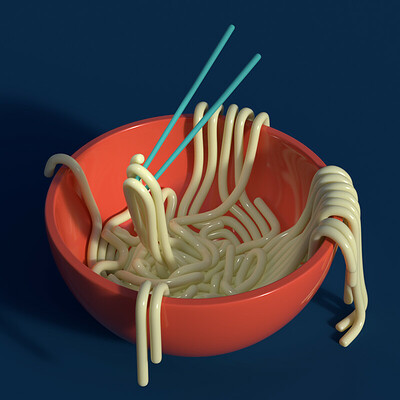 Udon Noodles Ncloth Simulation