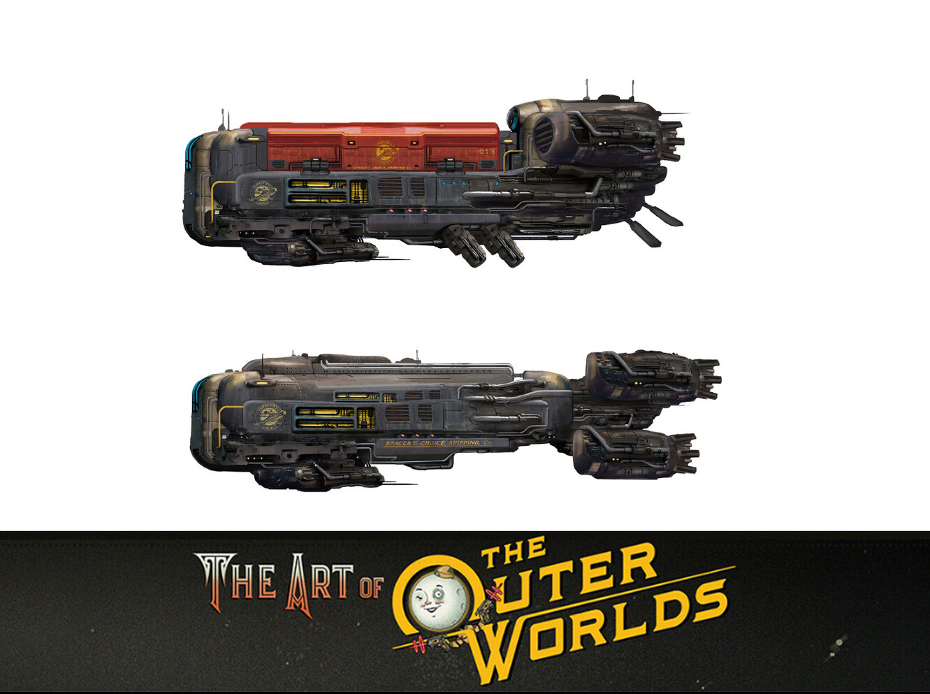 ArtStation The Outer Worlds Spaceships   Bobby Hernandez Bobby Hernandez Bhernandez Freight Ships V4 