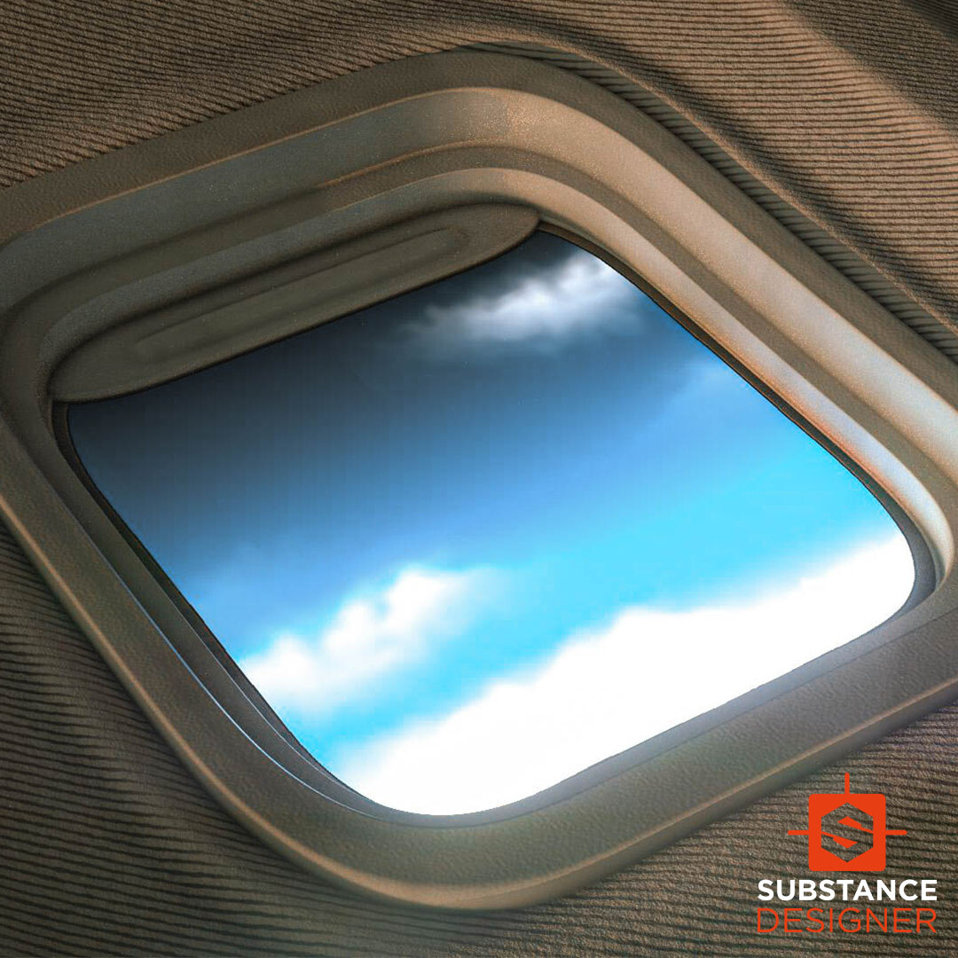 airplane window material  - 100% Substance Designer 