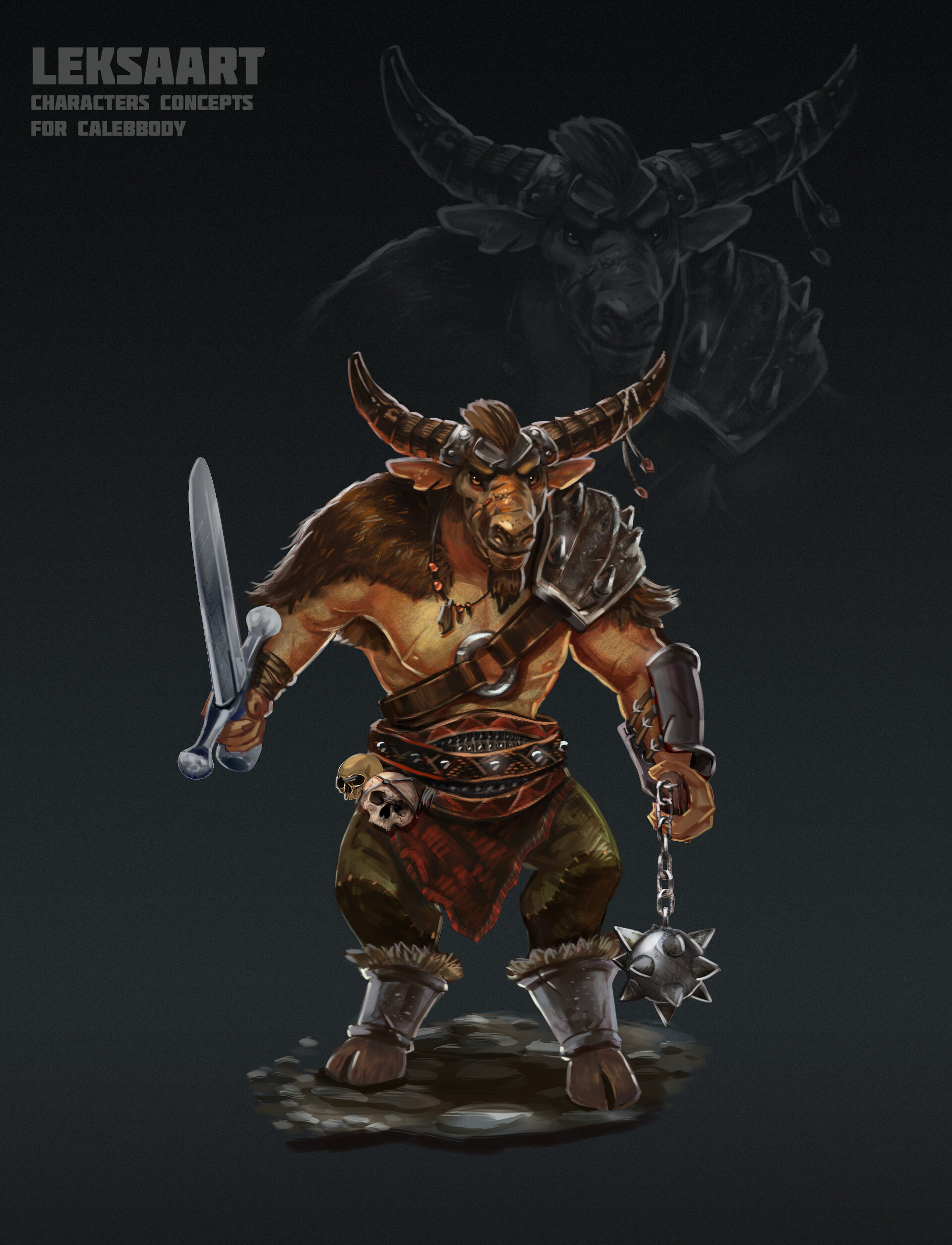 ArtStation - Characters design minotaurs