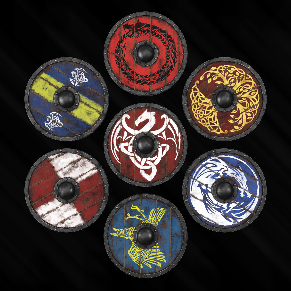 ArtStation - Wooden Viking Shields