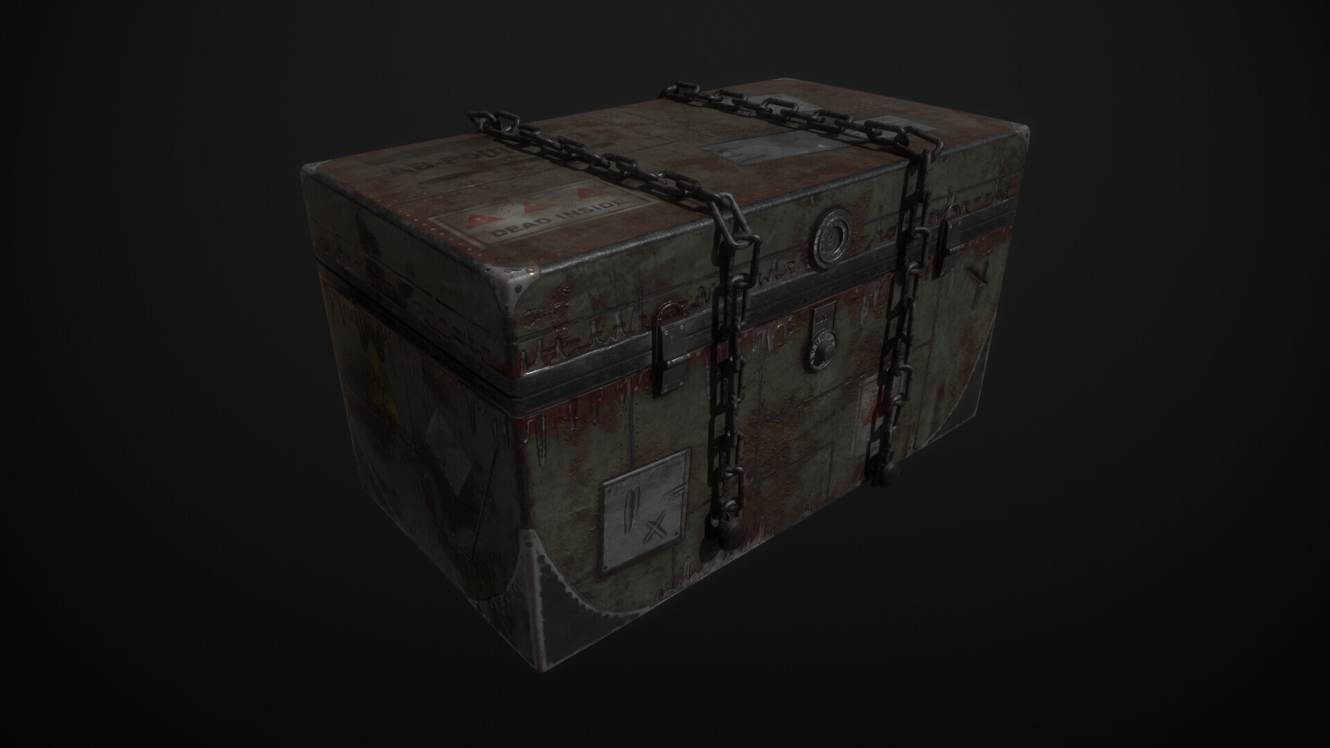 ArtStation - Game ready Metal chest - zombie apocalypse