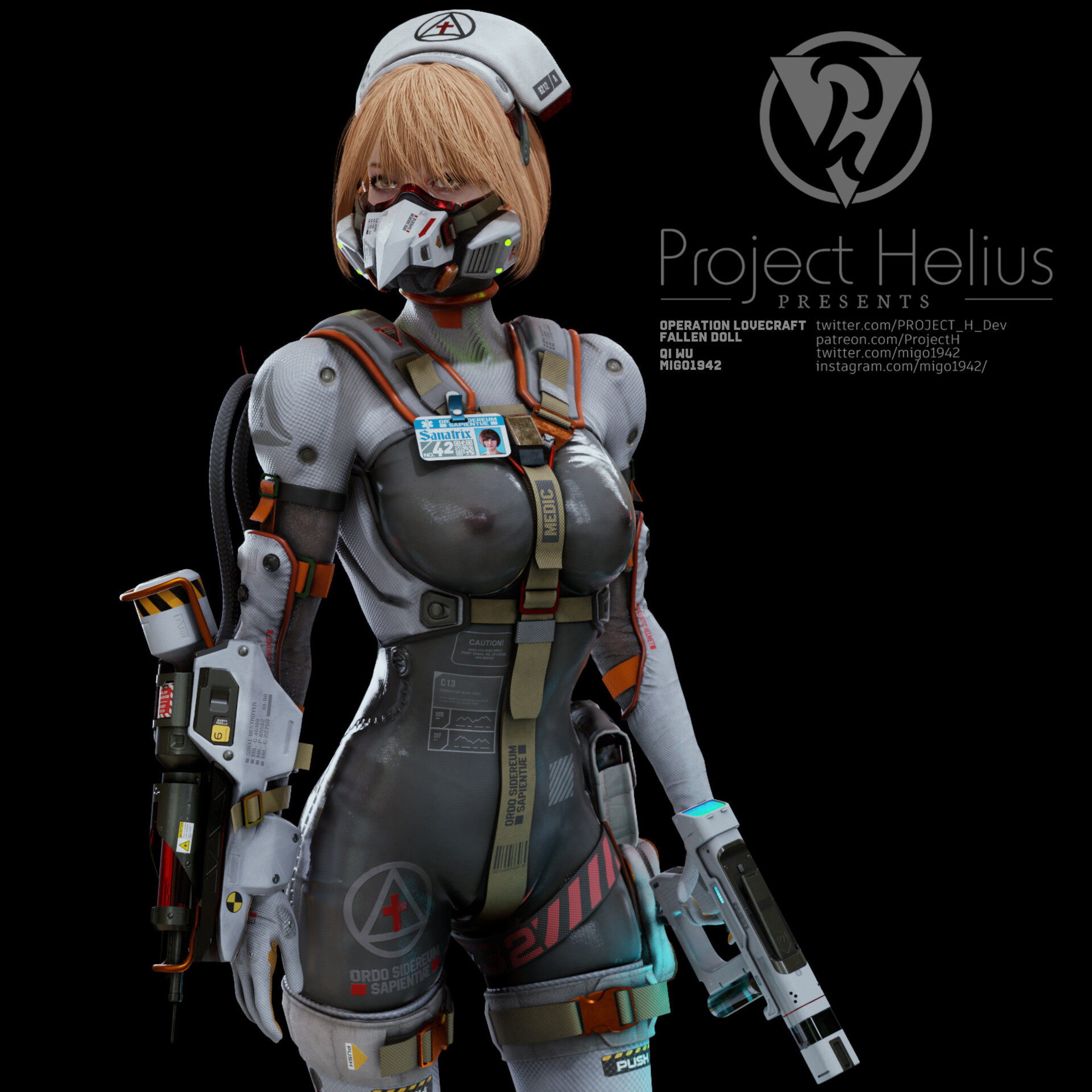 Character 3Dmodel I made for game - Fallen Doll Operation Lovecraft start w...