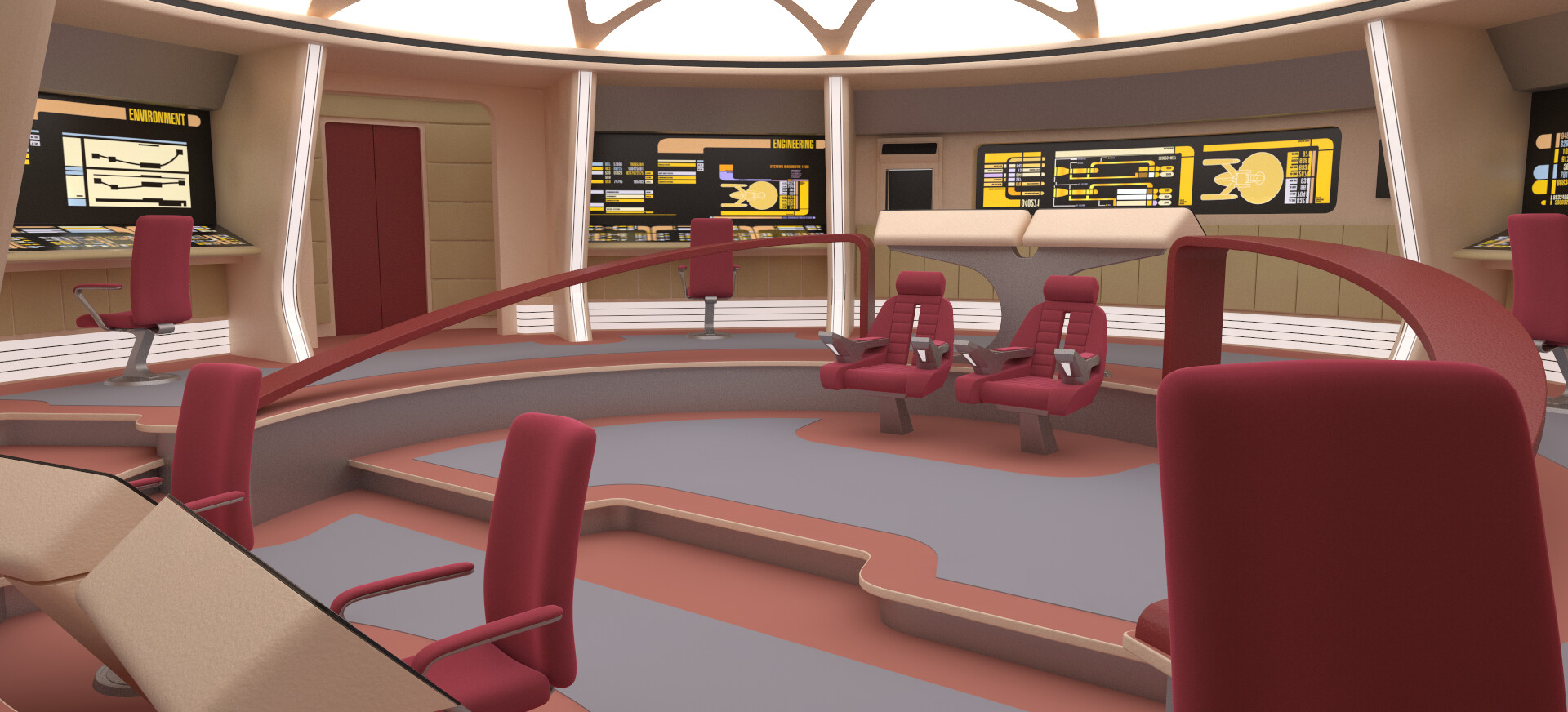 ArtStation - Star Trek TNG New Orleans Class Bridge