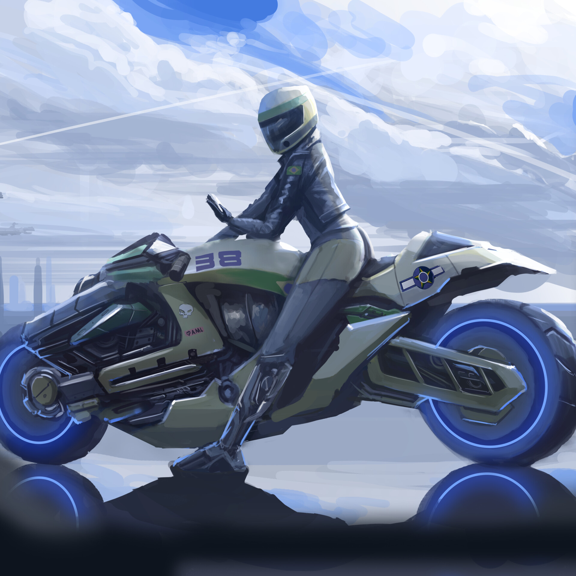 ArtStation - Amelia´s motorcycle concept art