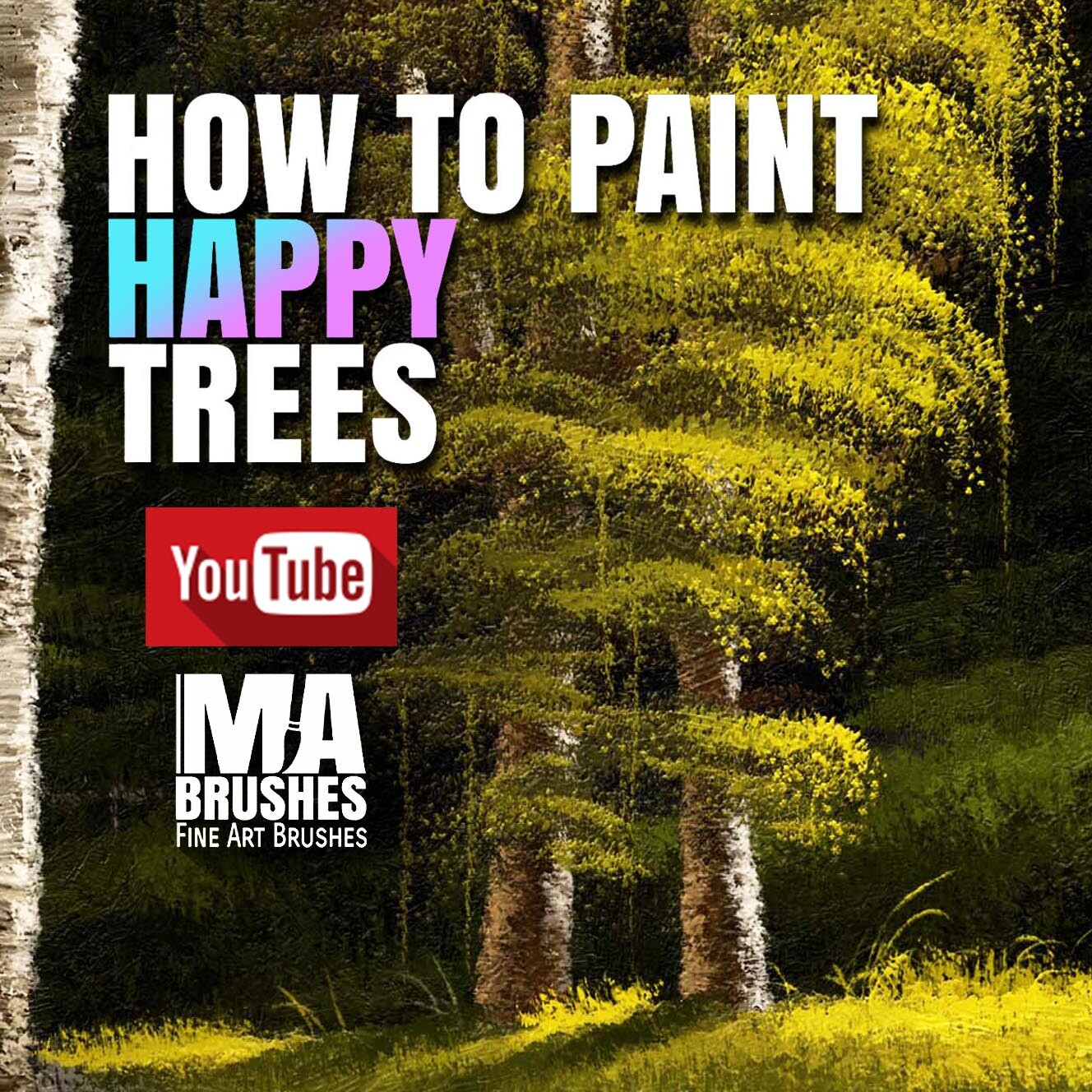 How to paint Trees - Painting Video Tutorial/Lesson