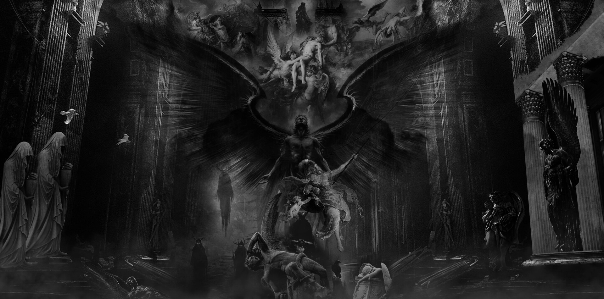 ArtStation - Painting | Angels \u0026 Demons, image size:1920x951