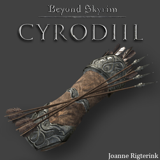 ArtStation Beyond Skyrim Steel Quiver & Arrows