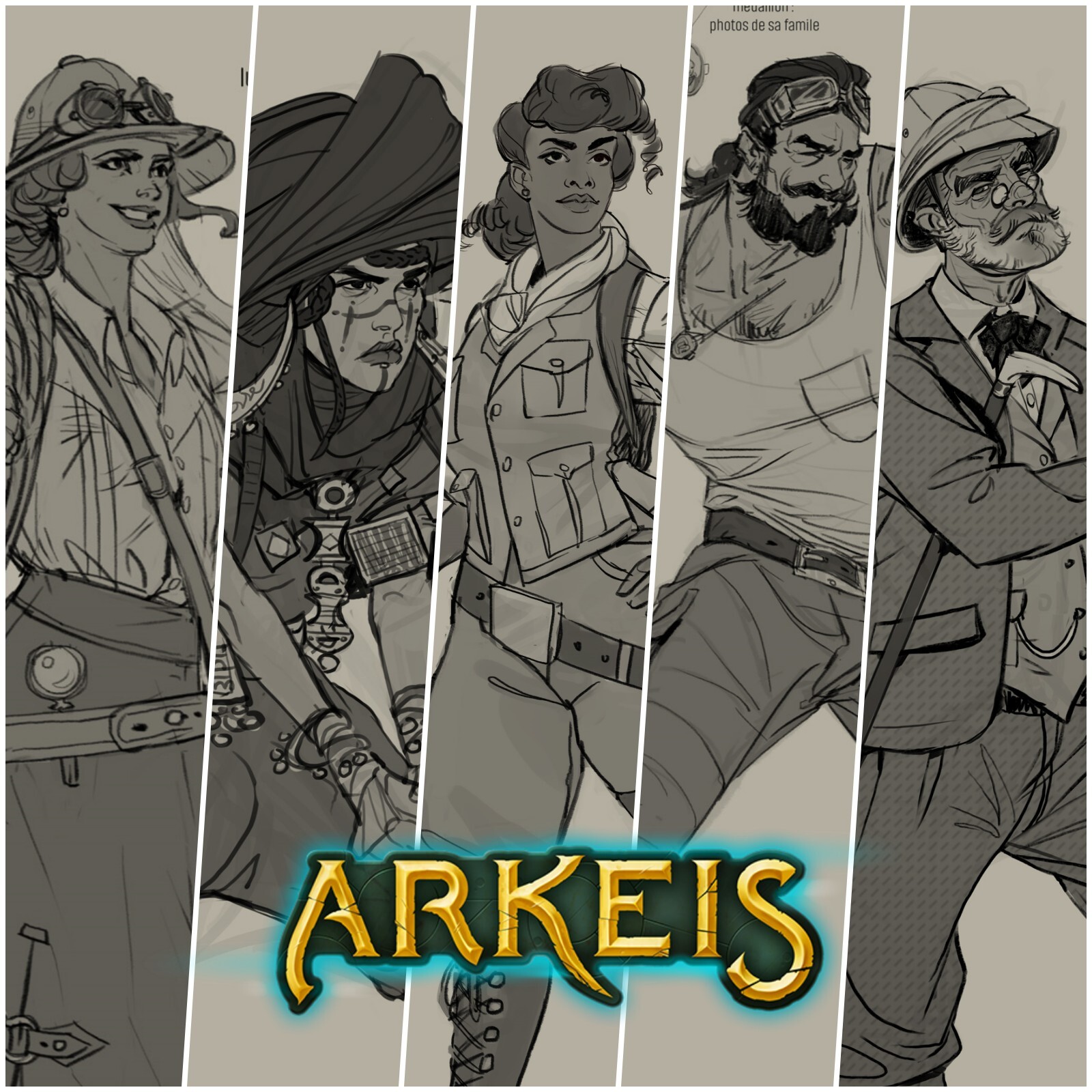 Arkeis : Concepts des héros