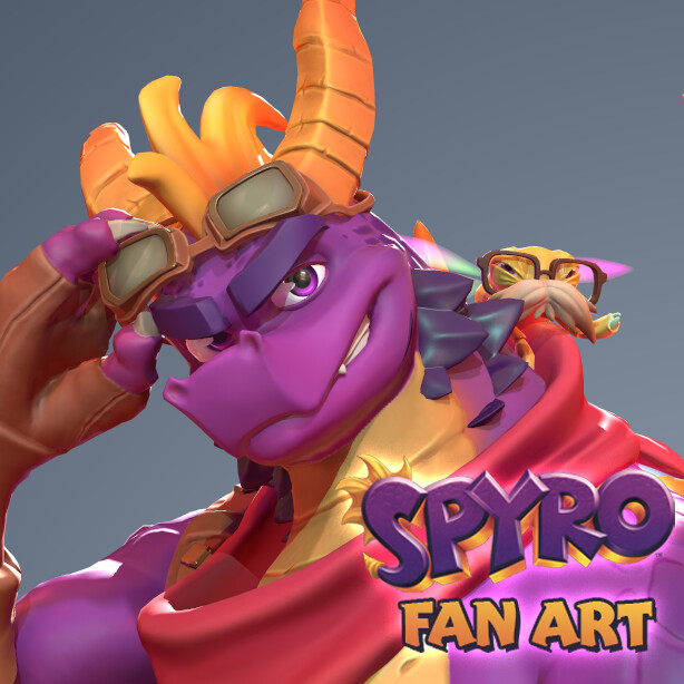 ArtStation - Adult Spyro Fan Art