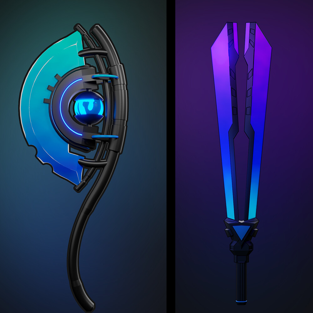 ArtStation - Crystal Weapons