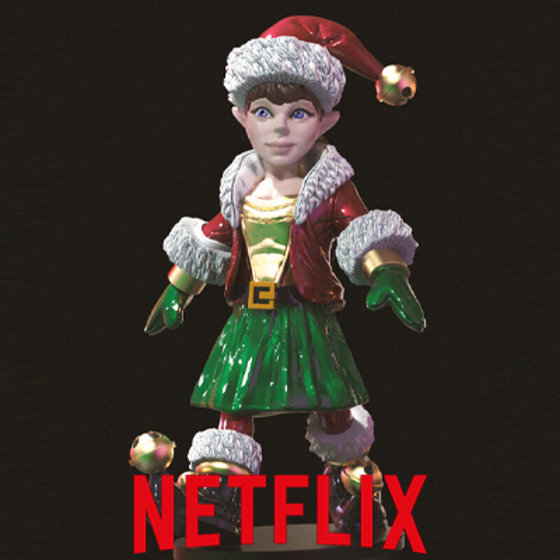 NETFLIX Film - "Let It Snow" (2019) Hero "Female Elf" Figurine