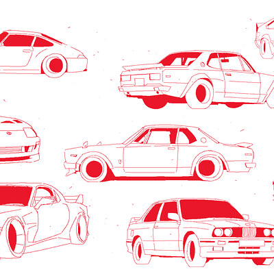 Tuner Car Sketches