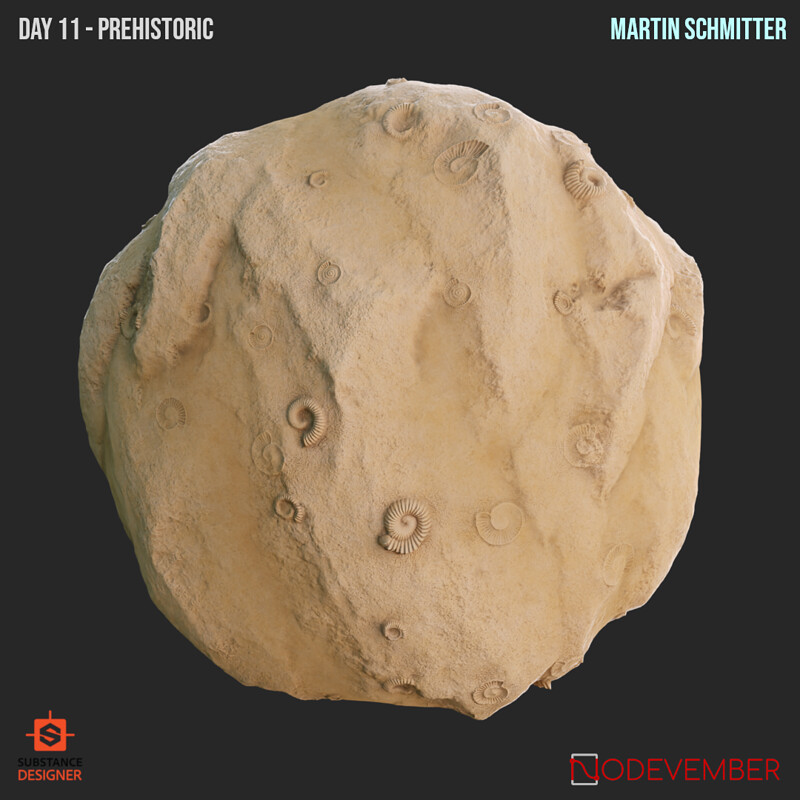 Nodevember 2020 - Day 11 - Prehistoric (Ammonite)