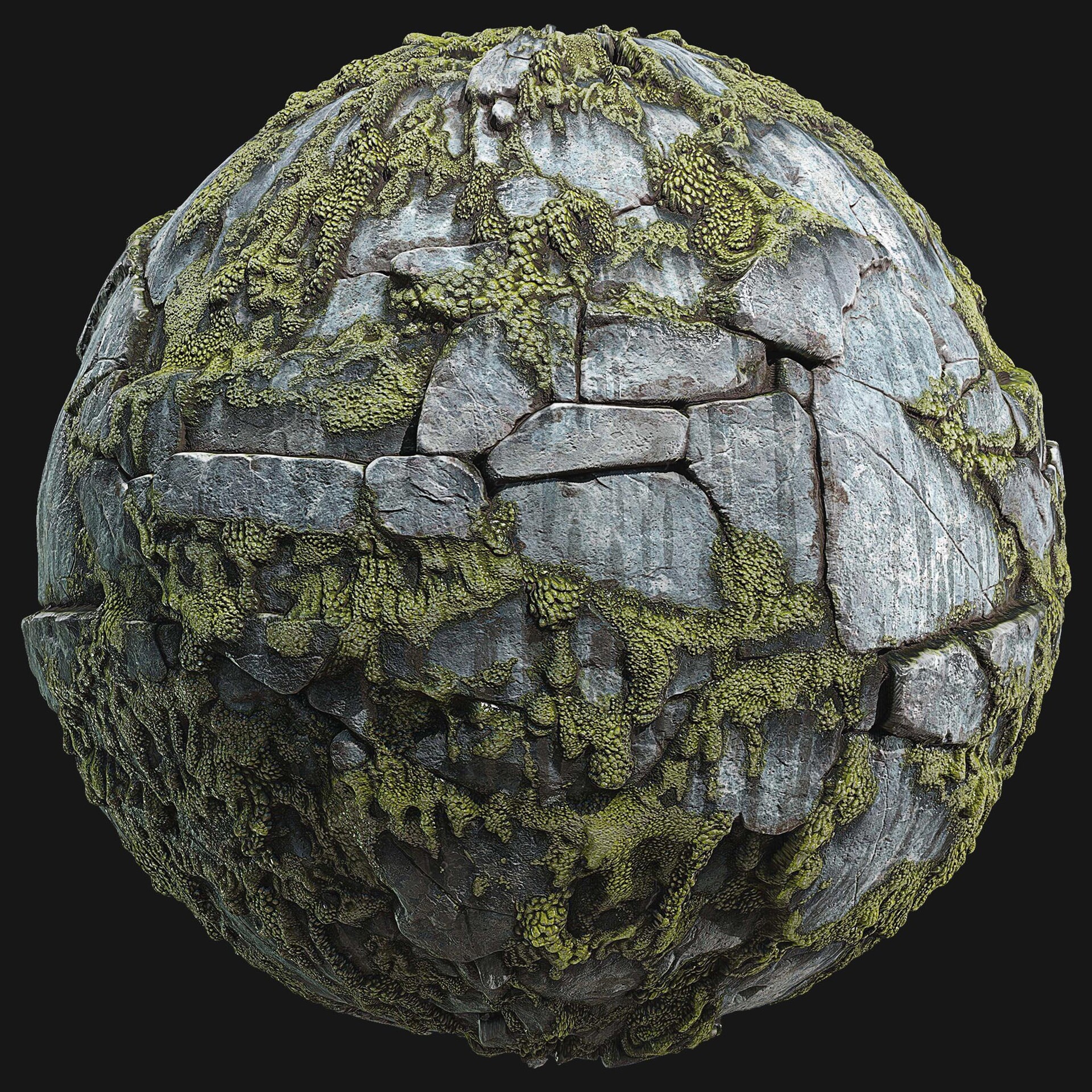 ArtStation - Algae on Stone Material Substance Designer ZBrush