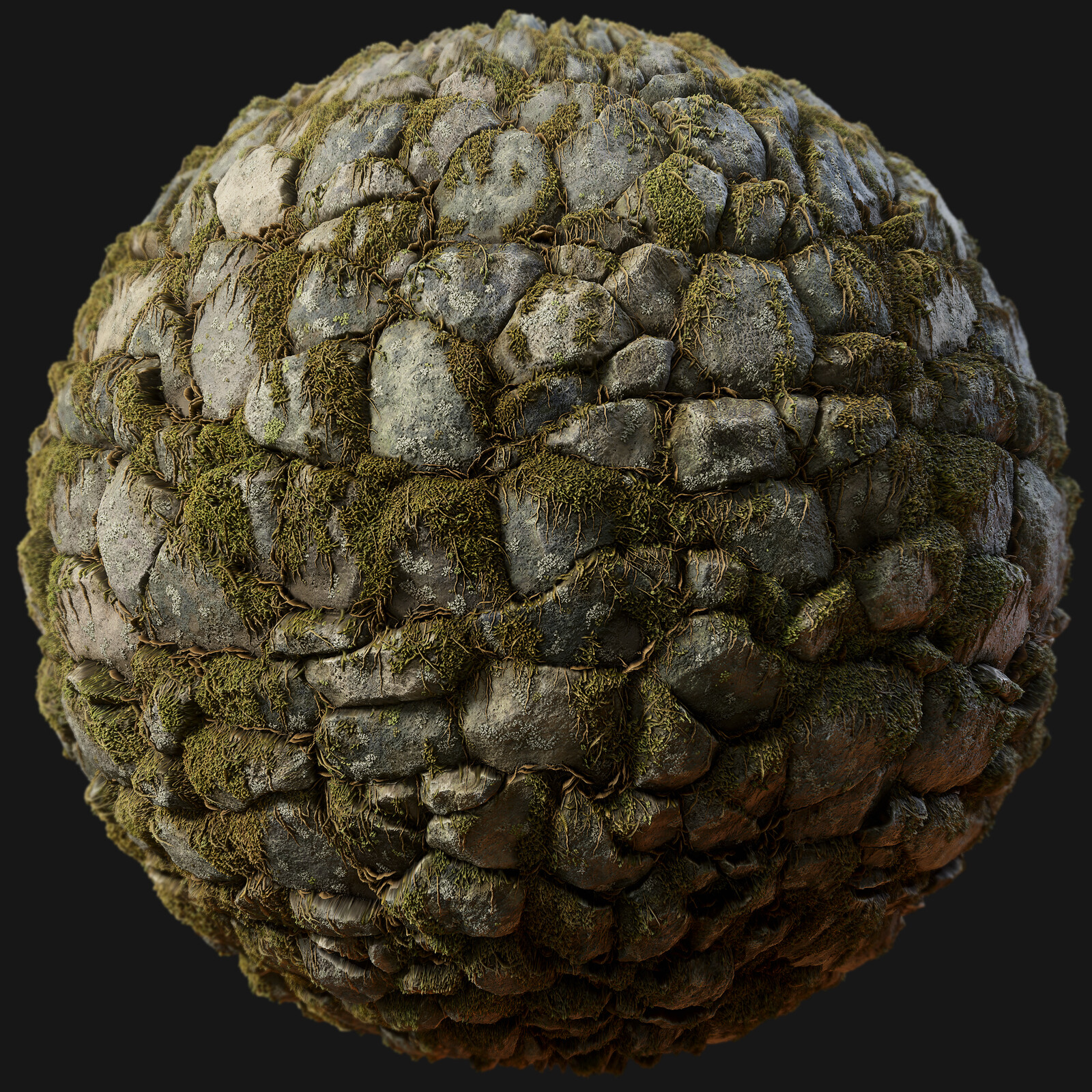Mossy Stone Wall