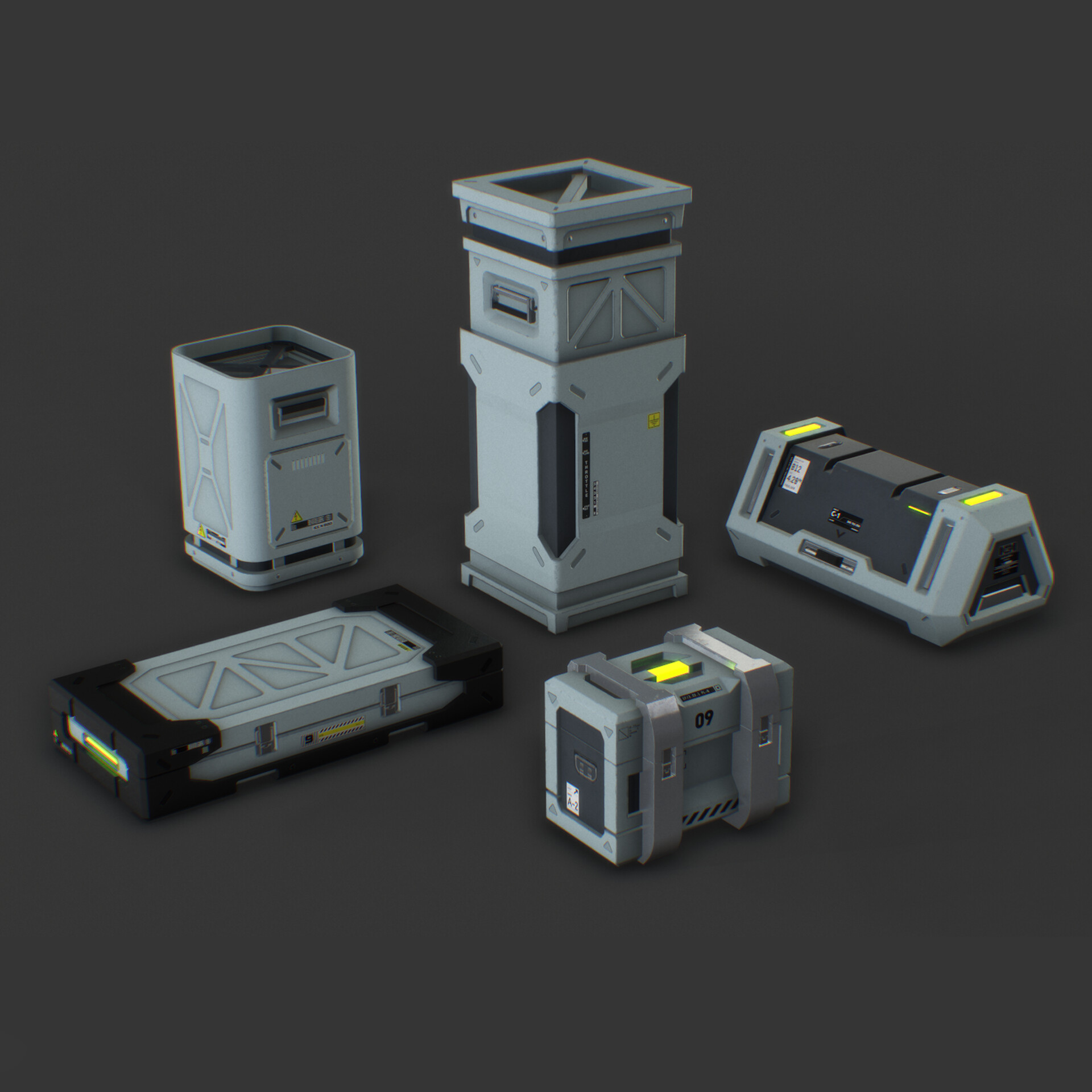 Roman - Sci-fi container props