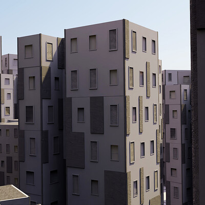 Procedural building / City generator concept render