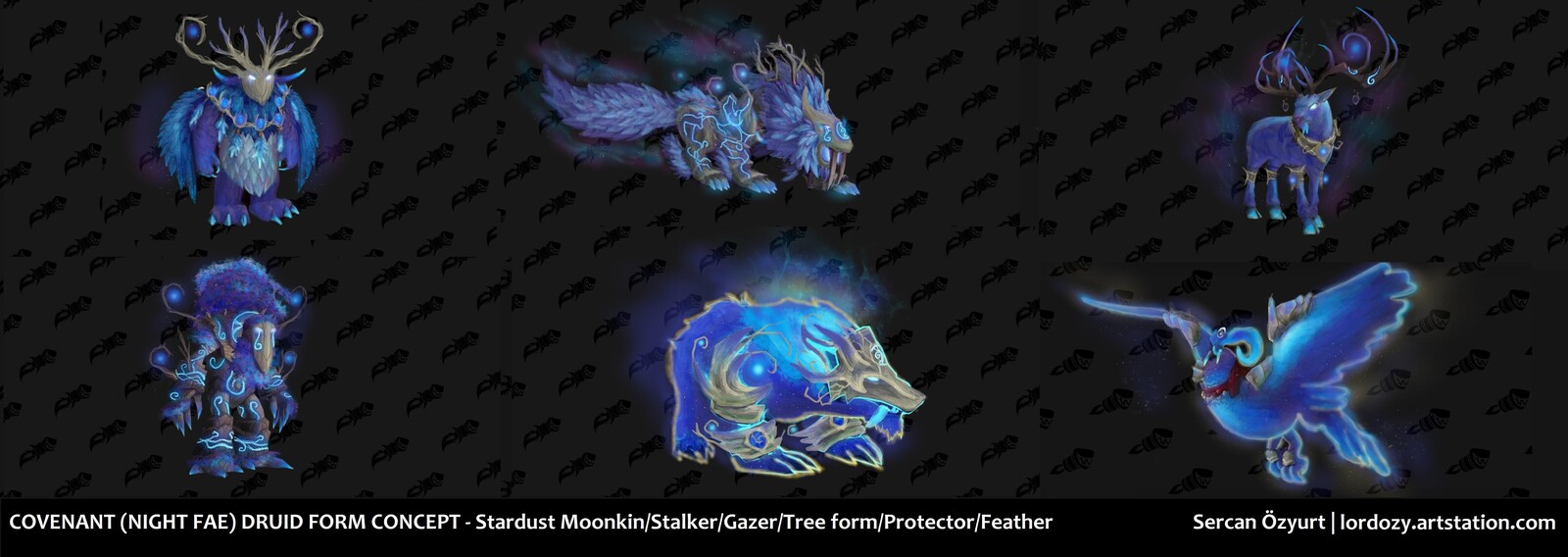 [Fan Concept] Covenant Druid Forms ''Night Fae'' - World of Warcraft