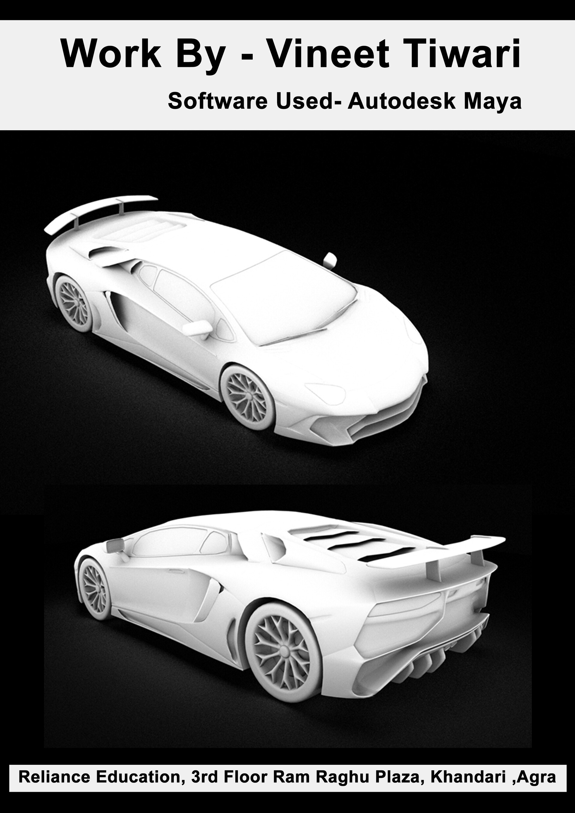 ArtStation - Lamborghini 3D model in Maya