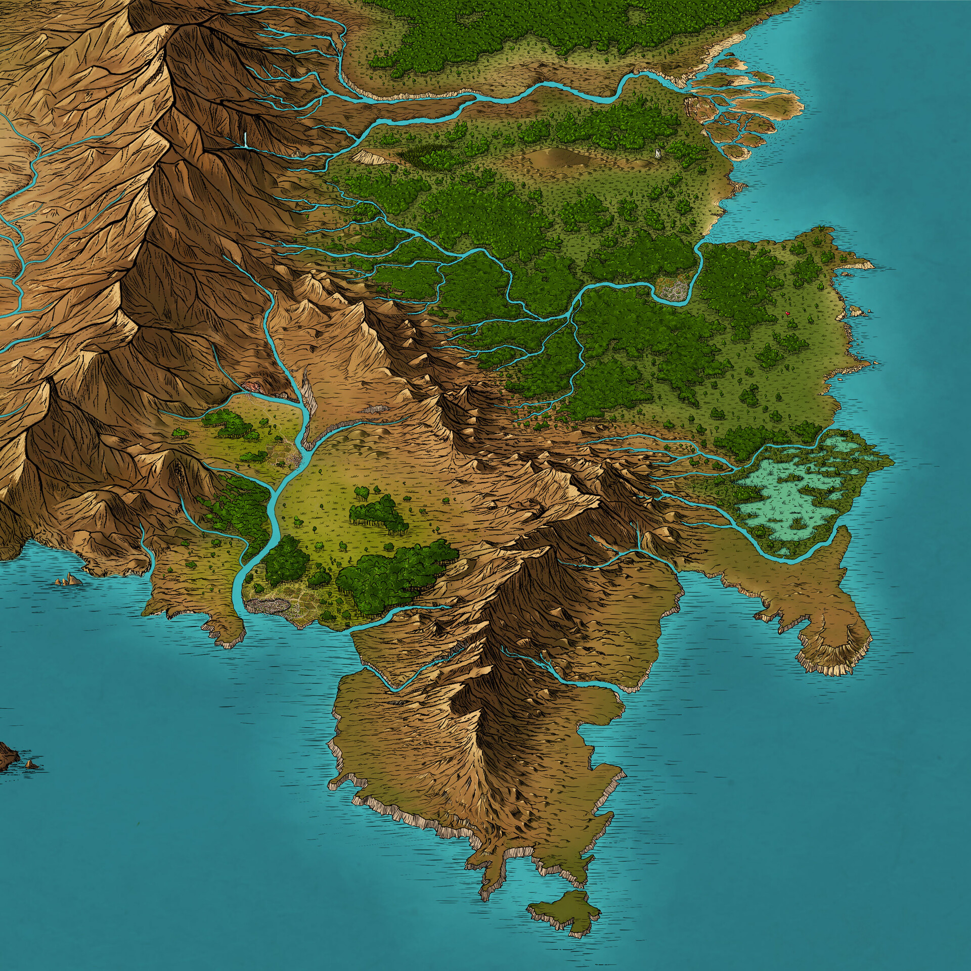 ArtStation - Sanguan Fantasy Region Map